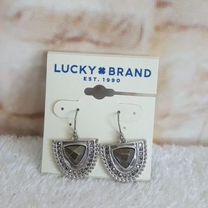 New Lucky Brand Silver Tribal Drop Earrings